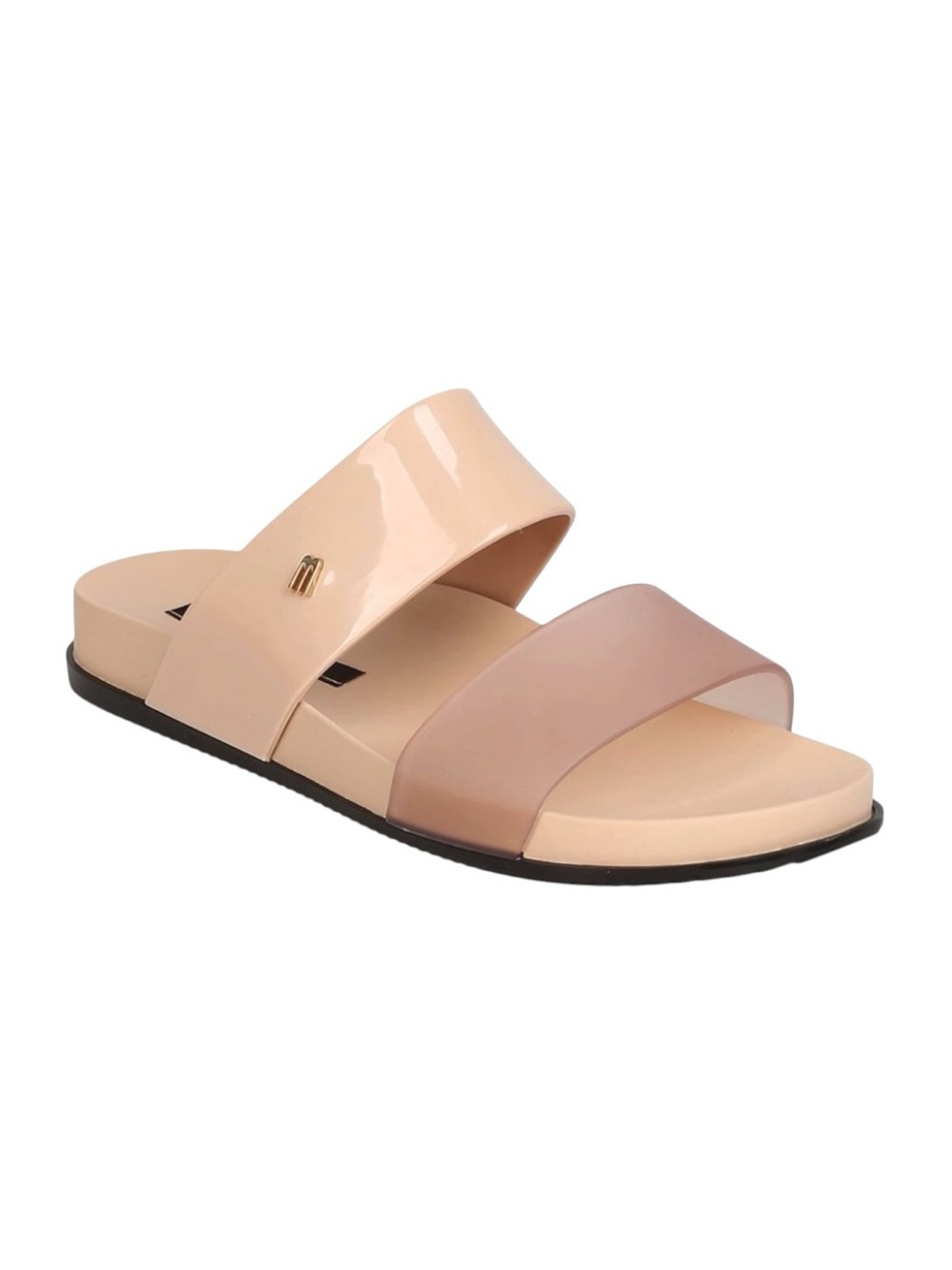NEW Melissa Cosmic PVC Open Toe Double Band Slip On Sandals Beige - Picture 8 of 9